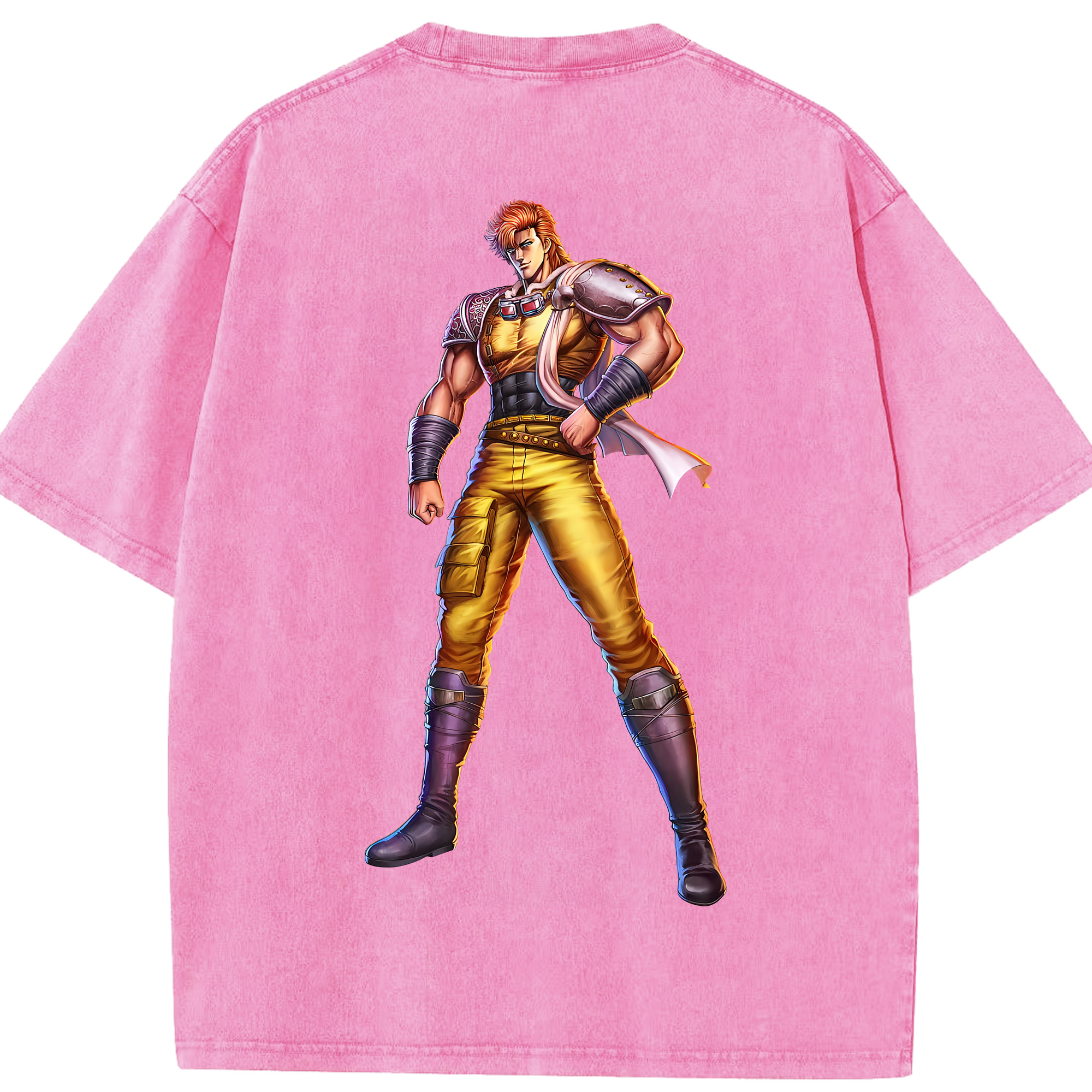 （画像用） 北斗の拳 Fist of the North Star 綿100% ヴィンテージ風 半袖Tシャツ（背面プリント）